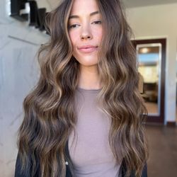 Jax Manes Hair Co. - Two rows of Jax Manes extensions and a balayage