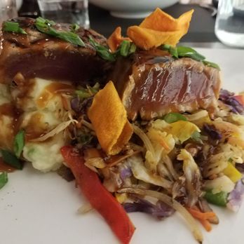 Café 36 - Tuna. Supposed to have wasabi mash potatoes but it didn't taste of it. Dish is overly sweet. - New American Near Me - Kalamazoo, Michigan