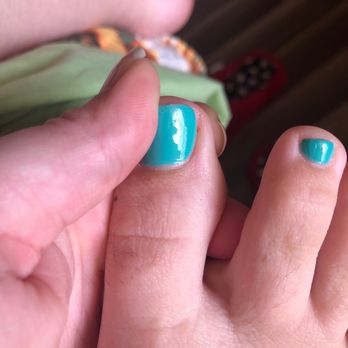 ZiZi Nail Lounge - As you can see side of my toes has been cut into and my paint is less then day old and already chipping and messing up. - Nail Salons Near Me - Waco, Texas ZiZi Nail Lounge - As you can see side of my toes has been cut into and my paint is less then day old and already chipping and messing up. - Nail Salons Near Me - Waco, Texas