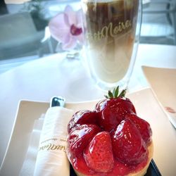 Foret Noire Patisserie - Strawberry Tart .. Spanish Iced Latte
