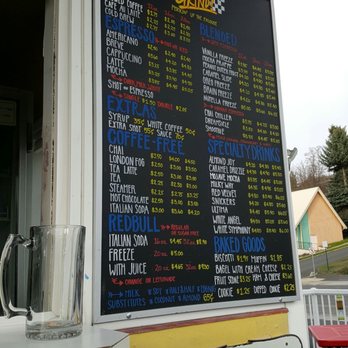 165° Brew - a menu on the side of a building - Coffee & Tea Near Me - Colfax, Washington 165° Brew - a menu on the side of a building - Coffee & Tea Near Me - Colfax, Washington