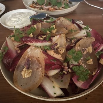 Saffy's - grilled onion & endive salad - Middle Eastern Near Me - Los Angeles, California