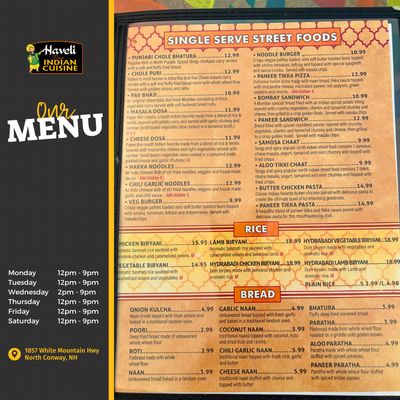 Menu photo 5 Haveli Indian Cuisine Conway, NH