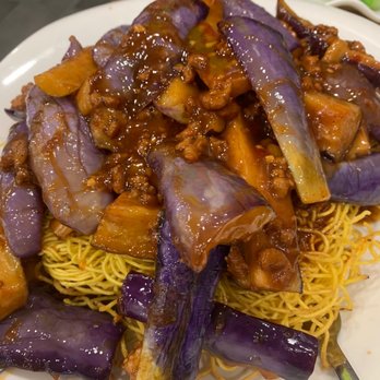 Fancy Kitchen - eggplant pork crispy noodle dish - Chinese Near Me - Mississauga, Ontario Fancy Kitchen - eggplant pork crispy noodle dish - Chinese Near Me - Mississauga, Ontario