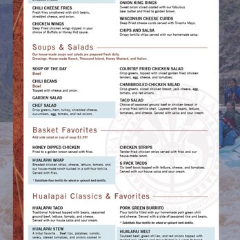 Diamond Creek Restaurant - Current Menu 06/2023 (p.2 of 3) - American Near Me - Peach Springs, Arizona