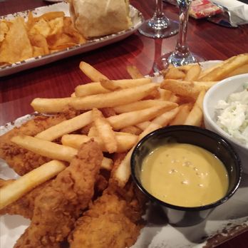 Wolfies Grill - Chicken fingers and french fries and coleslaw. - American Near Me - Carmel, Indiana