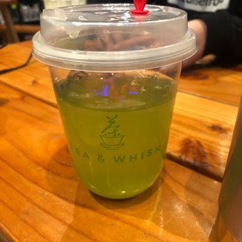 Tea And Whisk - Iced green tea! We were chilling in the shop and the owner came over to refill the drink for us. So nice! - Tea Rooms Near Me - Las Vegas, Nevada
