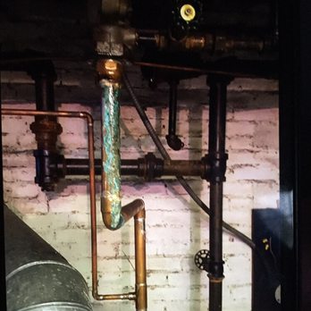 Dauntless Plumbing - Leaking heat pipe. Application of wrong materials. - Plumbing Near Me - Branford, Connecticut