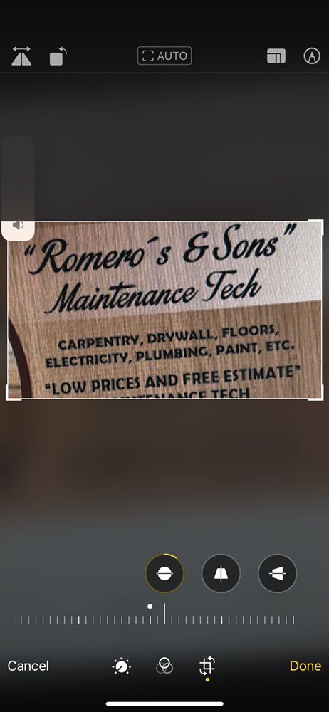 Slide of Romeros & Sons Handyman