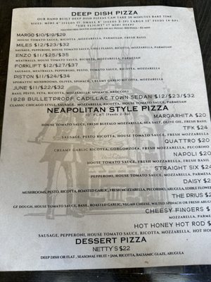 Menu photo 1 Engine Room Deep Dish Pizza Livingston, MT Menu photo 1 Engine Room Deep Dish Pizza Livingston, MT