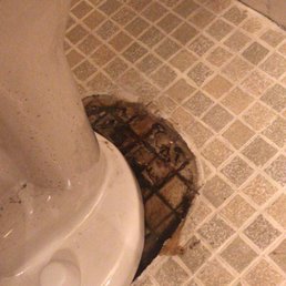This is what they left on my floor after changing out my toilet and are not willing to clean and fix up