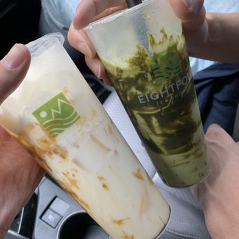 Eightfold Tea Shoppe - Black Sugar Fresh Milk and Deep Match - they ran out of boba :( - Bubble Tea Near Me - Costa Mesa, California Eightfold Tea Shoppe - Black Sugar Fresh Milk and Deep Match - they ran out of boba :( - Bubble Tea Near Me - Costa Mesa, California