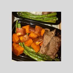 BeyFit Meals - Steak with sweet potato and asparagus