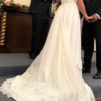 Cable Car Tailors - Beautiful job laying down the lace and adding a bustle. - Sewing & Alterations Near Me - San Francisco, California Cable Car Tailors - Beautiful job laying down the lace and adding a bustle. - Sewing & Alterations Near Me - San Francisco, California