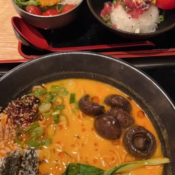 RAMEN-SAN - Tantan-san. Express Lunch. Tuna rice. Tantan-san (lunch bowl). Salad. - Ramen Near Me - Chicago, Illinois