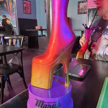 Hamburger Mary's JAX - You can purchase this Diva high heel with your drink in it! - Burgers Near Me - Jacksonville, Florida Hamburger Mary's JAX - You can purchase this Diva high heel with your drink in it! - Burgers Near Me - Jacksonville, Florida
