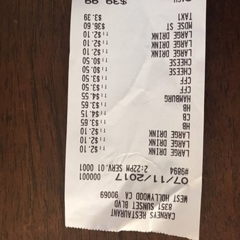 Carney's Restaurant - Clearly I overcharged! - Burgers Near Me - Los Angeles, California Carney's Restaurant - Clearly I overcharged! - Burgers Near Me - Los Angeles, California