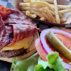 Three Italian Restaurant - Captain America Burger with Turkey Bacon