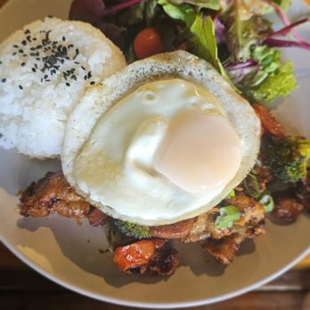 Hide Out Cafe - 3 little pigs side salad and over easy egg added - Cafes Near Me - Rowland Heights, California Hide Out Cafe - 3 little pigs side salad and over easy egg added - Cafes Near Me - Rowland Heights, California