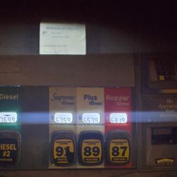 Chevron - Says welcome to chevron even though they are closed