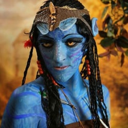 In The Chair with Tiffany  - Avatar soot I did ! Body painting an everything done by me