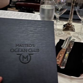 Mastro's Ocean Club - Look how fancy this drink menu is. - Seafood Near Me - Miami, Florida Mastro's Ocean Club - Look how fancy this drink menu is. - Seafood Near Me - Miami, Florida