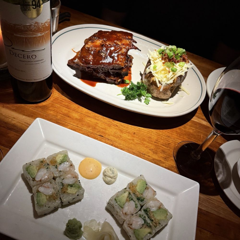 Houston's Restaurant - Barbecue Pork Ribs Coconut Shrimp Roll - New American Near Me - Irvine, California