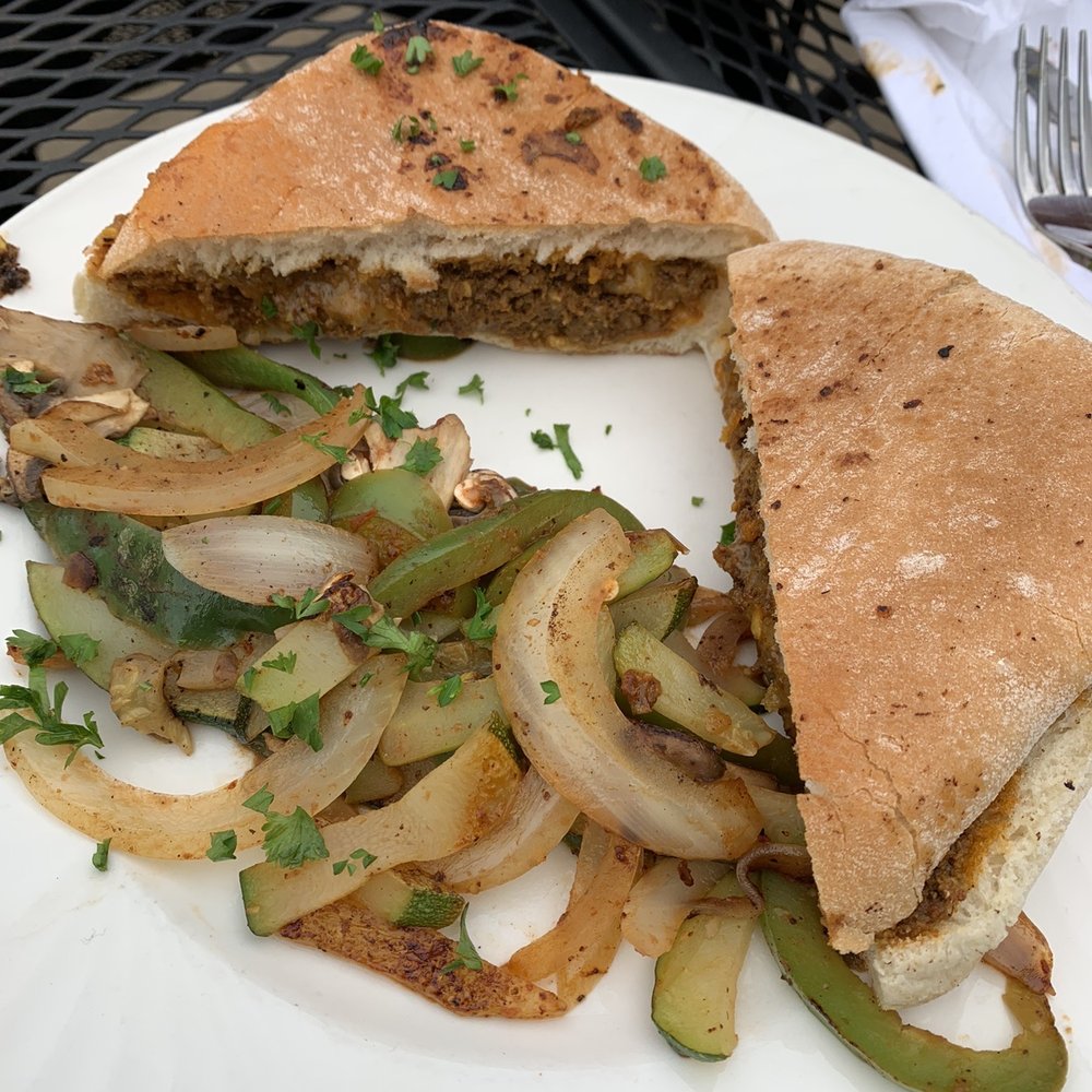 Potomac Street Grill - Sujok, Armenian ground beef sandwich... just tasty .. cucumber sauce not in photo. - American Near Me - Brunswick, Maryland
