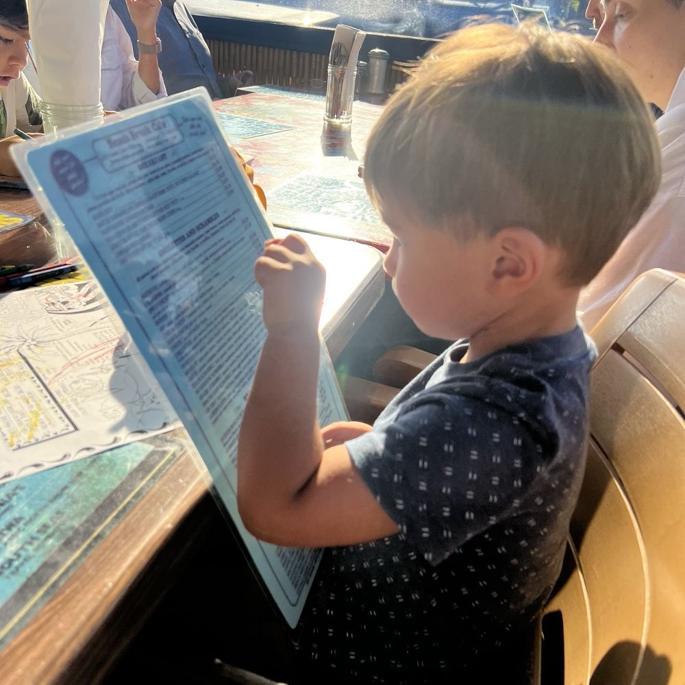 Beach Break Cafe - Kids menu and crayons were a hit with my little one! - Breakfast & Brunch Near Me - Oceanside, California Beach Break Cafe - Kids menu and crayons were a hit with my little one! - Breakfast & Brunch Near Me - Oceanside, California