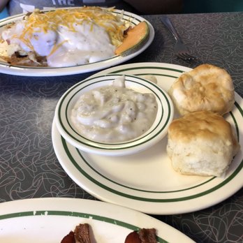 Wesner's Grill - My boyfriend got the SLOPS (a little bit of everything) and biscuits & gravy. - American Near Me - Rogers, Arkansas