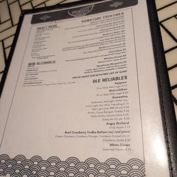 Speakeasy Ramen - Menu: Drinks. May 2026 - Ramen Near Me - Springfield, Ohio