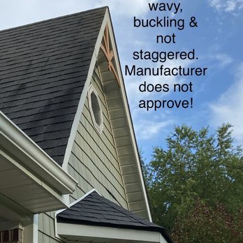 Whitehouse Roofing & Window - Shake was wavy & buckling the same day they installed it. This is their standard of work. - Roofing Near Me Whitehouse Roofing & Window - Shake was wavy & buckling the same day they installed it. This is their standard of work. - Roofing Near Me