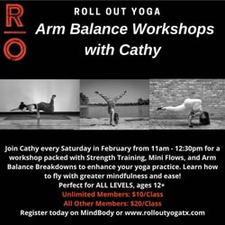 Roll Out Yoga - Feb 2020 Arm balance workshops!