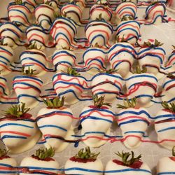 Back to Basic Cakes - White chocolate covered strawberries 
$15 for a dozen with my decoration 
Designed by you also.