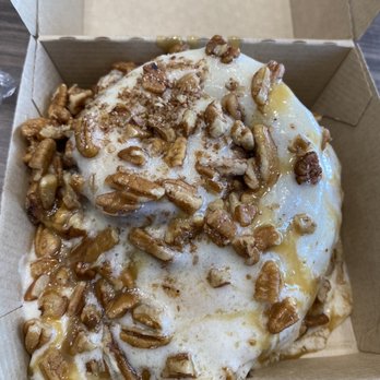 Cinnaholic - Customize Build Your Own Cinnamon Roll* Chai frosting, pecans, and caramel sauce. - Bakeries Near Me - Pearland, Texas Cinnaholic - Customize Build Your Own Cinnamon Roll* Chai frosting, pecans, and caramel sauce. - Bakeries Near Me - Pearland, Texas