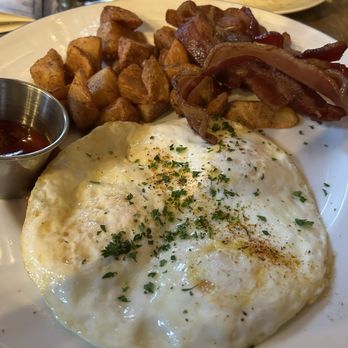 Southerleigh - 3 eggs any style with breakfast potatoes and bacon - Breweries Near Me - San Antonio, Texas Southerleigh - 3 eggs any style with breakfast potatoes and bacon - Breweries Near Me - San Antonio, Texas