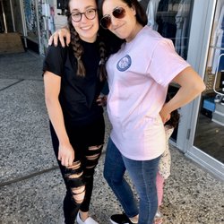 Concrete Lodge - The ladies of Concrete Lodge showing off some of our merch