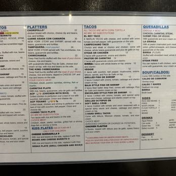 El Rey Del Mar - Menu - Mexican Near Me - Kapaʻa, Hawaii