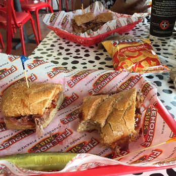 Firehouse Subs - Large brisket sandwich feeds 2 people! Very tasty!!!! - Fast Food Near Me - Irving, Texas Firehouse Subs - Large brisket sandwich feeds 2 people! Very tasty!!!! - Fast Food Near Me - Irving, Texas