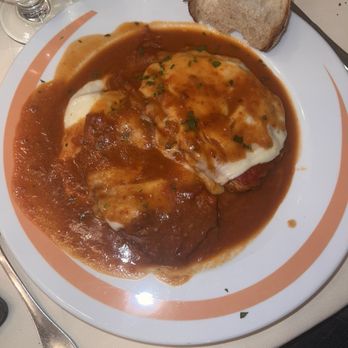 Pulcinella - VEAL SORRENTINO - light marsala sauce, dutch tomato, layered with prosciutto, eggplant and melted mozzarella - Italian Near Me - Massapequa, New York Pulcinella - VEAL SORRENTINO - light marsala sauce, dutch tomato, layered with prosciutto, eggplant and melted mozzarella - Italian Near Me - Massapequa, New York