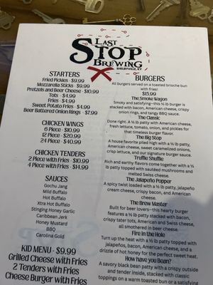 Menu photo 1 Last Stop Brewing Shelbyville, KY Menu photo 1 Last Stop Brewing Shelbyville, KY