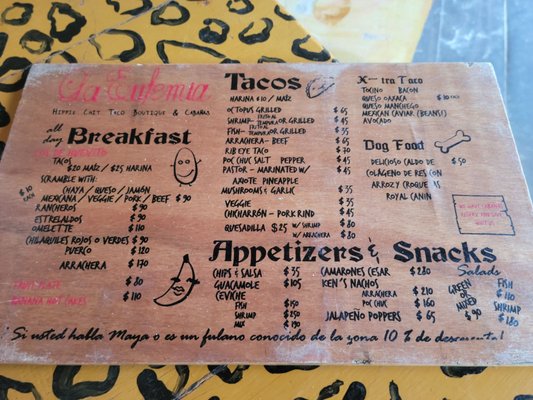 Menu photo 2 Taquería La Eufemia Tulum, ROO Menu photo 2 Taquería La Eufemia Tulum, ROO