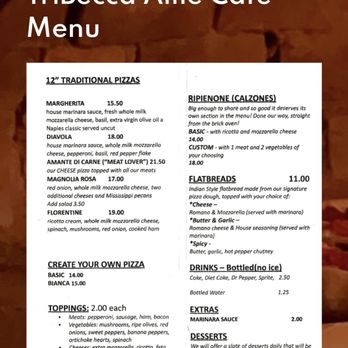 TriBecca Allie Cafe - Menu Online - Pizza Near Me - Sardis, Mississippi