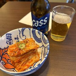 Kuma - Kimchi and Cass Beer