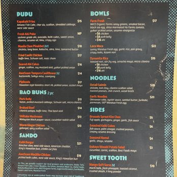 Piko Kitchen + Bar - Menu - Cocktail Bars Near Me - Honolulu, Hawaii