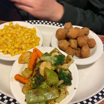 Cafe South - Vegetable Plate with 4 Vegetables ( baked potato not pictured) - Breakfast & Brunch Near Me - Charlotte, North Carolina Cafe South - Vegetable Plate with 4 Vegetables ( baked potato not pictured) - Breakfast & Brunch Near Me - Charlotte, North Carolina