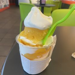Jeremiah's Italian Ice - Mango Italian ice with soft serve ice cream