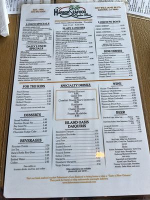 Menu photo 8 Harbor Seafood & Oyster Bar Kenner, LA
