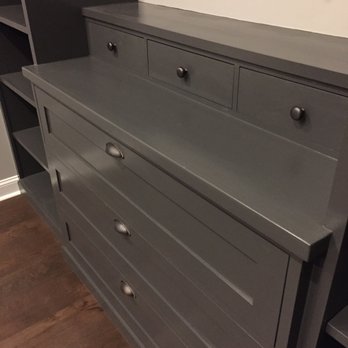 Built In Chest Of Drawers In Benjamin Moore Wrought Iron Paint