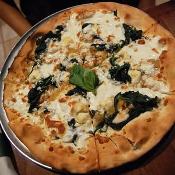 Graziella's - Gorgonzola Pizza (gorgonzola, caramelized onions, spinach & fresh mozzarella) - Italian Near Me - Brooklyn, New York Graziella's - Gorgonzola Pizza (gorgonzola, caramelized onions, spinach & fresh mozzarella) - Italian Near Me - Brooklyn, New York